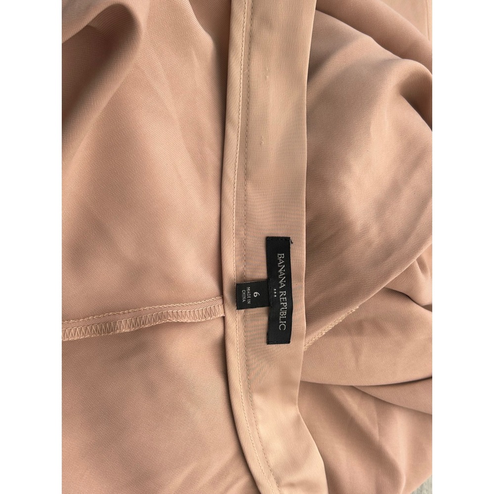 Banana Republic Womens Midi Skirt Pink Satin A-Line Blush Size 6 54023 - Picture 6 of 10